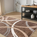 Rugshop Modern Wavy Circles Design Area Rug 7' 10" x 10'2" Brown by TinyTreasures Baby Boutique