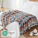 CASAAGUSTO Boho Sherpa Throw Blanket, Aztec King Size Blanket, Ultra Soft, Warm, Cozy, Plush, Thick Fleece Bohemian Throw Blanket for Couch, Bed, Sofa (Blue Grey 108 * 90 Inch) by CozyNest Decor