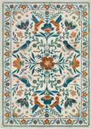 Moynesa Washable 3x5 Rug, Non Slip Kitchen Rugs Boho Bird Small Beige Living Room Area Carpet for Office Bedroom Bathroom, Indoor, Ultra Thin, Soft, Stain Resistant, Floral Entryway Mat by TinyTreasures Baby Boutique