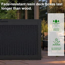 100 Gallon Outdoor Deck Box,Storage Lockable Waterproof Patio Furniture,Garden Tools,Cushions,Pool Accessories Outside Storage Resin Box(Black) by CozyNest Decor