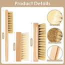 3 Pcs Wood Laundry Stain Brush Stain Remover Brushes with Boar Bristle Small Stain Brush for Clothes for Scrubbing Stains from Furniture Fabric Leather(3 Pcs F) by CozyNest Decor