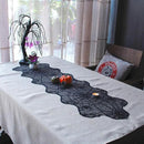 Lulu Home Halloween Fireplace Decorations, Fireplace Mantle Scarf Cover and Table Cloth, Black Lace Spider Web for Table, Door, Window and Fireplace Decoration, Halloween Decoration by CozyNest Decor