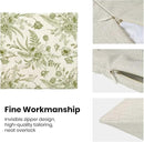 CXMEIFLY Sage Green Floral Leaves Chinoiserie Decorative Throw Pillow Covers Set of 2, 18x18 Inch, Perfect for Living Room, Bedroom, Outdoor Gardens by CozyNest Decor