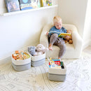 NaturalCozy Storage Cubes 9”x9”x7”Cotton Rope Woven Baskets for Organizing 3-Pack | 9 Inch Cube Storage Bin | Small Basket for Shelf Nursery, Pantry, Decorative Plant, Bathroom Closet, Toy Gift by TinyTreasures Baby Boutique