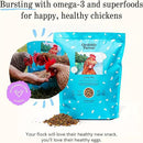 Grubbly Farms Omega Mix Chicken Treats for Laying Hens - Superfood and Omega-Rich Chicken Feed Supplement to Support Egg Production, Strong Eggshells and Nutritious Yolks - 5LB by GreenHaven Gardens