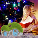 Garden Statues Outdoor Decor - Fairy House with Waterproof Solar Lights Resin Figurines for Yard Lawn Porch Outside Ornament or Garden Gift by GreenHaven Gardens