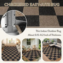 Lahome Checkered Easy Jute Living Room Rugs, 5x7 Black Dining Room Office Rug Farmhouse Washable Carpet, Checkerboard Neutral Non Slip Indoor Outdoor Carpet for Bedroom Entry Patio by CozyNest Decor