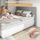HONEY JOY Bed Rail for Toddlers, Extra Long, Foldable Portable Swing Down Safety Bed Guard Rail, Toddler Bed Rails for Crib, King Queen Full Twin Size Bed Mattress (White, 1 Pack, 71 Inch) by TinyTreasures Baby Boutique