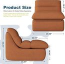 Misolant Bean Bag Chairs，Big Corduroy Fabric Sofa Bean Bag Chair for Adults and Teens with High-Resilience Sponge, Non-Slip Base Floor Lounge Sofa for Home, Living Room, Bedroom, Gaming Brown by CozyNest Decor