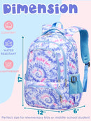 BLUEFAIRY Kids Backpack for Girls Elementary Primary Middle School Bags for Aged 8-10 for Teens Childs Bookbags Back to School Book Bags Cute Mochilas para Niñas Tie-dye Violet by TinyTreasures Baby Boutique
