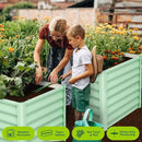 Large Outdoor Planter Boxes Kit Set of 2, 6x3x2ft Galvanized Raised Bed Planter with Open-Ended Base Design, Elevated for Outdoor Plants, Durable Raised Bed for Gardening,Green by CozyNest Decor