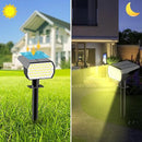 Solar Spot Lights Outdoor, [4 Pack/7 Colors/37 LED] 2-in-1 Solar Landscape Spotlights, IP65 Waterproof Auto On/Off Solar Powered Security Lights for Yard Garden Pathway Walkway by GreenHaven Gardens