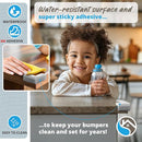 12-Pack Corner Protectors Baby Proof, Furniture Corner and Edge Safety Bumpers, Soft Rubber Foam Cushion Covers, 3M Taped Corner Guards, Baby Child Proofing Pads, Table Corner Protectors, Gray by TinyTreasures Baby Boutique