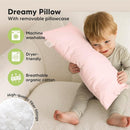 Toddler Pillow with Pillowcase - 10x18 My Little Dreamy Kids Travel Bed Pillows for Sleeping, Organic Cotton Small Pillowcase, Soft & Breathable, Machine Washable, Toddlers 2-5 Years Old (Mist Pink) by TinyTreasures Baby Boutique