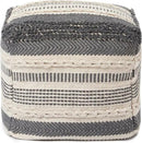 REDEARTH · Tufted Pouf Ottoman with Filler Textured Storage Cube Bean Bag Pouffe Footrest for Living Room, Bedroom, Nursery, Kidsroom; 100% Cotton (17.5"X17.5"X17.5", Precis Descant Gray) by CozyNest Decor