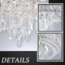 Modern Chandeliers for Living Room Crystal Ceiling Light Fixture LED Dimmable Lamp with Remote Pendant Lighting Flush Mount Ceiling Lighting for Dining Room Bedrooms by CozyNest Decor
