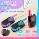Vvinca Walkie Talkies for Kids Rechargeable 3 Pack, Toys for Boys Girls Age 3-13 Ourdoor Camping Birthday Gift, 3KM Long Range Walkie-Talkie 2 Way Radios 22 CH VOX with Li-ion Battery Flashlight by TinyTreasures Baby Boutique