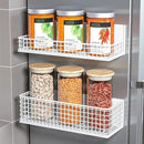 Magnetic Basket Fridge Organizer Wire Bins Pencil Holder Whiteboard Accessories Home Kitchen Organization (Black-Low) by CozyNest Decor