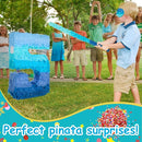Sratte Number 1 2 3 4 5 6 7 8 9 Piñata with Stick Blindfold Confetti, Gradient Blue Piñata for Kids Boys Girls Birthday Party Anniversary Decorations Supplies(Number 5) by TinyTreasures Baby Boutique