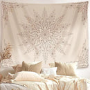 Damanse Floral Tapestry Wall Hanging Cute,Boho Wall Tapestry for Bedroom Aesthetic,Mandala Living Room Decor for Teen Girls (Flaxen, 70.9"x90.6") by CozyNest Decor