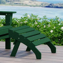 WestinTrends Dylan Outdoor Patio HDPE Adirondack Ottoman Footrest, Dark Green by CozyNest Decor