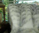 White Fox Faux Fur Throw Blanket & Bedspread - White Gray Fox Fur Throw - Luxury Fox Faux Fur - Soft Faux Fur Blanket, Handmade in USA, 16483 by CozyNest Decor