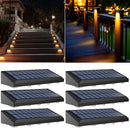 Solar Fence Lights Outdoor Waterproof IP65, 6 Pack Fence Lights Solar Powered 60 Lumens Auto On/Off Step Wall Lights Outside Decorations for Yard, Porch, Patio, Stairs, Pool, Deck, Garden- Warm Light by GreenHaven Gardens