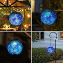 VCUTEKA Solar Lanterns Outdoor Waterproof - Hanging Solar Lights Garden LED Lanterns Mosaic Glass Design for Landscape Patio Yard Garden Pathway Decoration by GreenHaven Gardens