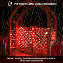 Led Christmas Net Lights Outdoor Christmas Decorations 120Led 6Ftx4Ft Connectable Waterptoof Mesh Net Lights for Trees Bushes Wedding Garden Outdoor Christmas Decorations (Red) by GreenHaven Gardens