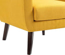 UIXE Accent Chairs Set of 2, Modern Armchair Upholstered Arm Chair in Fabric for Living Room, Comfy Single Sofa Seats Button Tufted Reading Seating, Yellow by CozyNest Decor