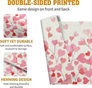 Pink Love Heart Valentine's Day Placemats Set of 4 Valentine Seasonal Holiday Linen Table Mats 12x18 Inch Anniversary Wedding Sweet Romantic Place Mats for Party Kitchen Dining Outdoor Indoor Decor by CozyNest Decor