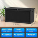 260 Gallon Deck Box XXL Large Outdoor Storage for Patio Furniture,Outdoor Cushions,Garden Tools and Pool Supplies,Waterproof,Resin,Lockable(Black Rattan) by CozyNest Decor