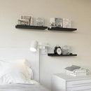 RICHER HOUSE 3 Set Floating Shelves for Wall, Black Wall Mounted Shelves with Lip for Storage, Display Picture Ledge Shelf for Bedroom Bathroom Kitchen Living Room Decor, Modern Black by CozyNest Decor