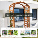 Solid Fir Wooden Garden Arch Premium Outdoor Trellis for Climbing Plants, 84.5”H×49.37”W×23.5’’D, Also can be Used for Wedding and Party Decoration by GreenHaven Gardens