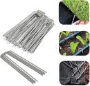 Sturdy Garden Landscape Staples, 6 Inch Galvanized Steel Sod Pins Anti-Rust Stakes for Weed Barrier, Christmas Decorations and Landscaping Fabric. by GreenHaven Gardens