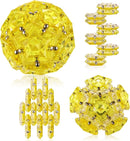 RoomyRoc Magnetic Fidget Sphere - Pentagons Magnets Balls - 12 Piece Set - Crystal Golden - Magnet Fidgets Toy - Creativity Beyond Imagination, Inspirational, Recreational, Desk Toys for Adults by TinyTreasures Baby Boutique