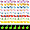 72 Pack Mini Animals Tiny Axolotl Figurines Glow in Night Bulk for Miniature Dollhouse Decor Accessories Garden Aquarium Potted Ornament Party DIY Charms Office Classroom Activity to Hide by GreenHaven Gardens