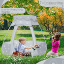 Baby Ball Pit for Toddler with 50 Balls, Kids Pop Up Play Tent for Girls, Princess Toys Gifts for Children Indoor & Outdoor Playhouse (Gray: Gray/White/Babyblue, 109x90cm/50 Balls) by TinyTreasures Baby Boutique