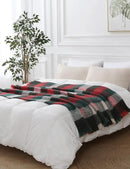 ZonLi Christmas Plaid Throw Blanket, Decorative Blankets by CozyNest Decor