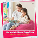 Hobestluk 4.5FT Bean Bag Chair Giant Bean Bag Chair with Filler Included Adult Bean Bag Chairs with Removable Cover for Bedroom Living Room - (Jumbo, Pink) by CozyNest Decor