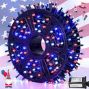 JMEXSUSS 500 LED Red White and Blue Lights 4th of July Decorations, 173ft 8 Modes 4th of July Lights Outdoor, Waterproof Patriotic String Lights Plug in for Memorial Day Independence Day Holiday Decor by GreenHaven Gardens