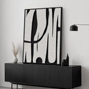 Framed Black and White Abstract Wall Art, Modern Large Canvas Paintings Artwork for Walls, Minimalist Abstract Lines Art Prints Pictures for Living Room Hallway Bedroom Office Bathroom Art Wall Decor 24x36 Inch by CozyNest Decor