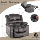 Recliner Chair Rocker Modern Ergonomic Lounge 360 Degree Swivel Single Sofa Seat Living Room Lounge Recliners on Clearance Foam Filling by CozyNest Decor