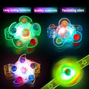 30PCS Spinner Bracelets Light Up Party Favors For Kids 4-8-12, Glow Bracelet Glow in The Dark Party Supplies Light Up Toys, Classroom Kids Prizes Goodie Bag Stuffers, Easter Egg Fillers Gift (30) by TinyTreasures Baby Boutique