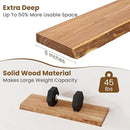 Floating Shelves for Wall Decor, Rustic Solid Elm Wood Live Edge Floating Shelves Wall Mounted, Wall Shelves with Invisible Bracket for Living Room Bathroom Bedroom Kitchen, 24 Inch Set of 2, Natural by CozyNest Decor