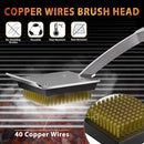 ENLOY Copper Wire Grill Brush Replacement Head, Grill Cleaning Bristle Brush with 4 Screws, BBQ Cleaning Replacement Brush Head for Gas, Porcelain, Ceramic, Cast Iron, Stainless Steel Grills and More by GreenHaven Gardens