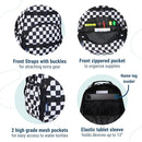 Wildkin ECO rPET 17-inch Large Backpack – Sustainable, Padded, Adjustable – Black and White Checkered by TinyTreasures Baby Boutique