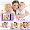 Kids Camera with 180° Flip-up Lens for Selfie & Video, HD Digital Video Cameras for Toddler with 32GB SD Card, Ideal for 3-8 Years Old Girls Boys on Birthday Christmas Party as Gift by TinyTreasures Baby Boutique