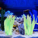 Kaiyuan Dynasty 2pc Artificial Fish Tank Plants Aquarium Decoration Plants Silicone Glowing Kelp Ornament Fish Tank Decor Aquarium Plant Aquatic Water Grass,7inch,Green by GreenHaven Gardens