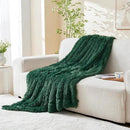 GONAAP Fuzzy Faux Fur Throw Blanket Twin Size Dark Green Super Soft Cozy Plush Fuzzy Shaggy Blanket for Couch Sofa Bed (Dark Green, Twin(60"x80")) by CozyNest Decor